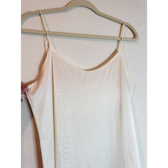 Vintage White Nylon Vanity Fair 10-717 Full Slip Lingerie Slip Dress Size 36 - Picture 3 of 7